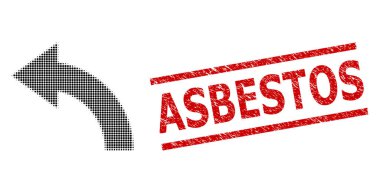 Çizilmiş Asbest Mührü ve Yarım Tonlu Noktalı Sola Çevirme