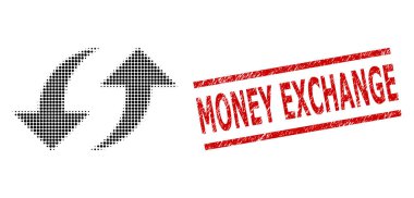 Desenli Para Takas Mührü ve Yarım Tonlu Noktalı Oklar