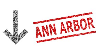 Down Arrow Oku Özyineleme Ögeleri ve Sıkıntı Ann Arbor Damgası