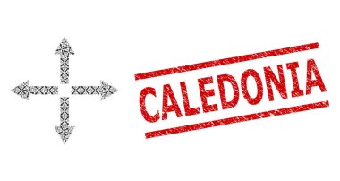 Okların Özyineleme bileşimini genişlet Simgeler ve Grunge Caledonia Mührü