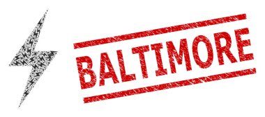 Elektrik Özyinelemesi Elektrik Simgeleri ve Grunge Baltimore Mührü