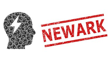 Beyin Fırtınası Özyineleme Öğeleri ve Dokulu Newark Mühür Mührü