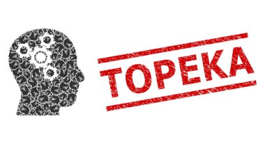 Beyin Mekaniği Simgeleri ve Grunge Topeka Mührünün Beyin Mekaniği Özyinelemesi