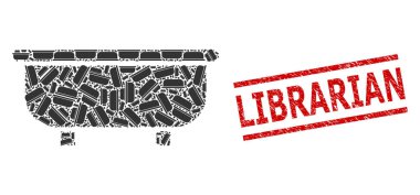 Küvet Özyinelemeli Küvet Nesneleri ve Dokulu Kütüphane Mührü Mozaiği