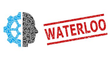 Cyborg Vites Özyinelemeli Mozaiği Sayborg İkonları ve Tehlike Waterloo Mührü