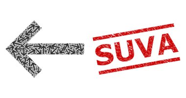 Sol Ok Oku Kolajı Sol Ok Ögeleri ve Çizilmiş Suva Mühür Mührü