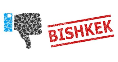 Başparmak İndirme Ögelerinin Özyinelemeli Kompozisyonu ve Dokulu Bishkek Damgası