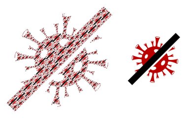 Coronavirüs Kolajı Yok Koronavirüs Simgeleri ve Kaynak Simgesi