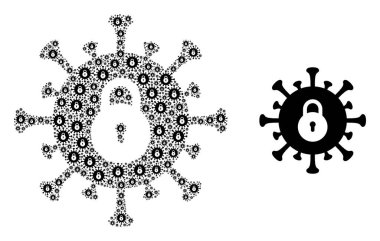 Salgın Kilitleme Kompozisyonu Salgın Kilitleme Simgeleri ve Asıl Simgesi