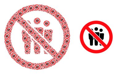 Yasak İnsanlar Kolajı Yasak Simgeler ve Orijinal Simge