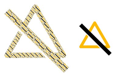 Stop Uyarı Simgeleri ve Asıl Simgeyi Durdurma Mozaiğini Durdur