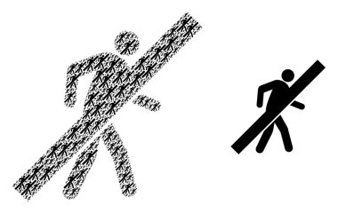 Yürüyen Adam Bileşimi Yok Yürüyen Adam Ögeleri ve Orijinal Simge