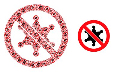 Dur Şerif Yıldız Kolajı Şerif Yıldız Simgeleri ve Orijinal Simge