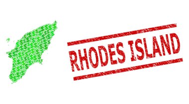 Rhodes Adası Mührü, Yeşil İnsanlar ve Rhodes Adası Doları Mozaik Haritası