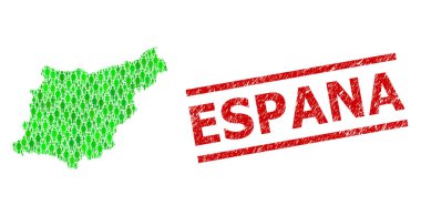 İmdat Espana Mührü ve Yeşil Müşteriler ve Gipuzkoa Eyaleti Dolar Mozaik Haritası