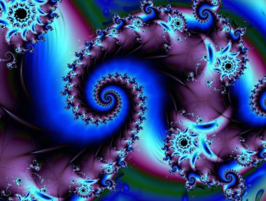   Bilgisayar 3d fraktal oluşturulan. Dijital tasarım. Bir girdap tarafından bükülmüş bir sarmal. Bir renk arka plan üzerinde çok renkli sarmal.