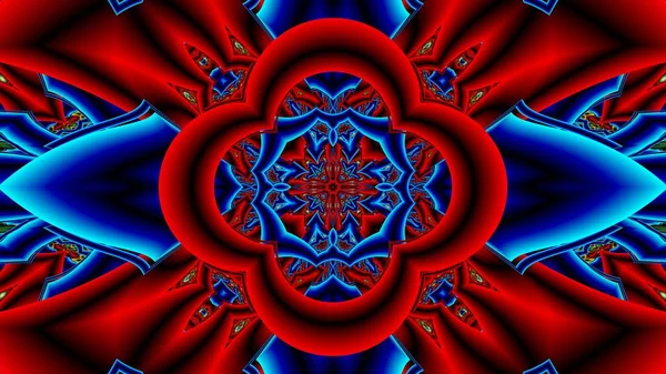 Computadora Generada Fractal Colorful Diseño Digital Cover Beautiful Geometric Pattern —  Fotos de Stock