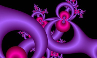  Bilgisayar 3d fraktal oluşturulan. Parlak dijital kartpostal tasarımı için 8 Mart.