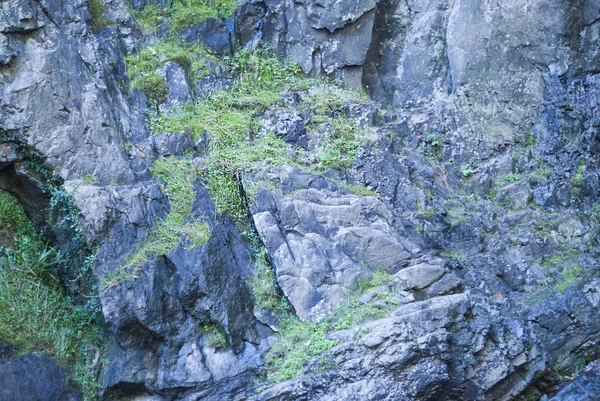 The texture of the rock near the waterfall in Georgia