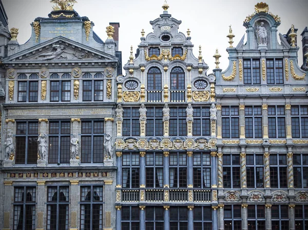 Casas gremiales en la Grand Place, Bruselas, Bélgica —  Fotos de Stock