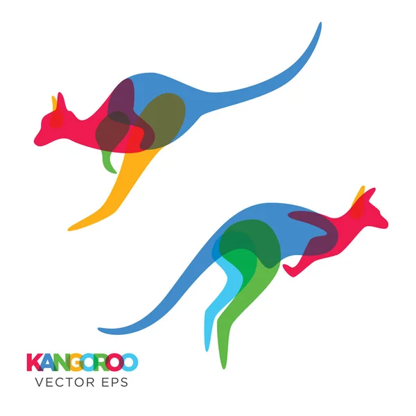 Kreativa Kangaroo Animal Design Vektor Eps — Stock vektor