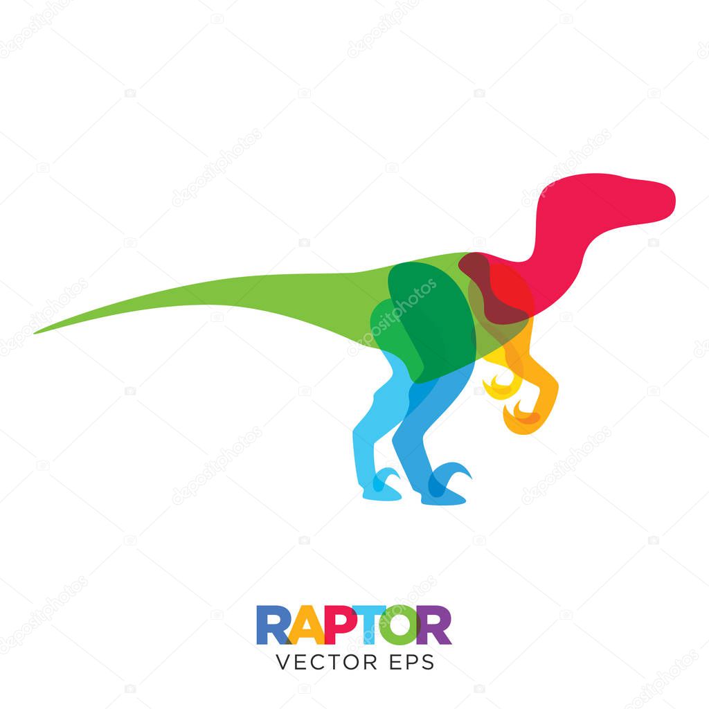 Creative Velociraptor dinosaur Design, Vector eps 10