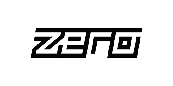Número Moderno Personalizado Símbolo Zero — Vetor de Stock