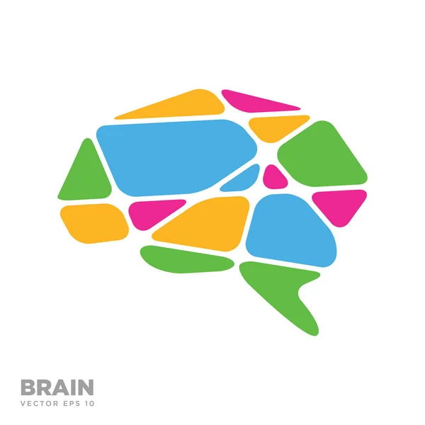 Brain Logo Silhouette Design Vektor Template Eps Think Idea Concept — Stockvektor