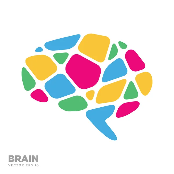 Brain Logo Silhouette Design Vektor Template Eps Think Idea Concept — Stockvektor