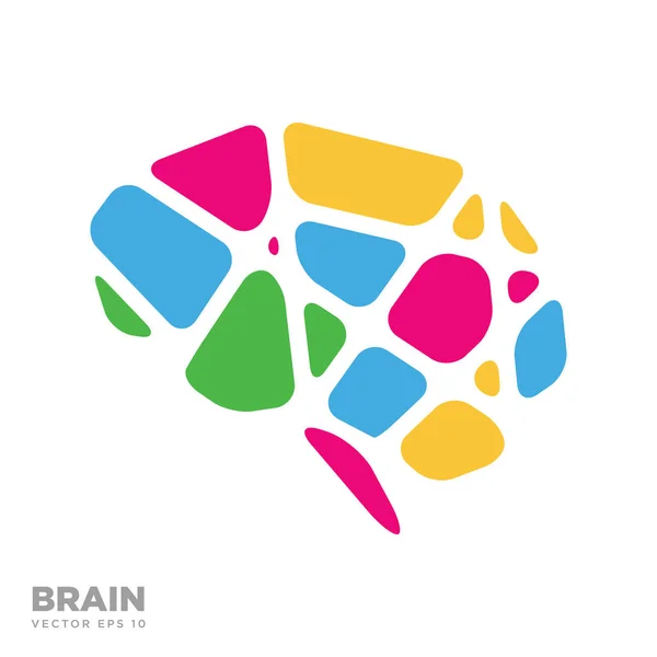 Mozku Logo Silueta Design Vektorové Eps Šablony Koncepce — Stockový vektor
