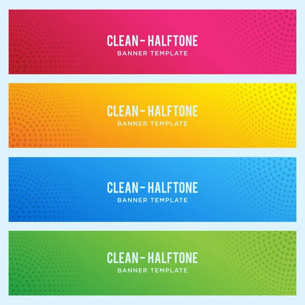 Colorful Banner Halftone Pattern — Stock Vector