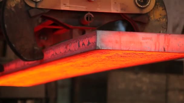 Mining and metal forging. Large Steel Works. Rolled metal factory. — Stock Video