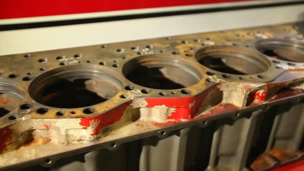 Groove of the cylinder block — Stock Video