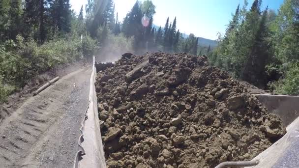 Transporte de suelos, obras de carreteras — Vídeo de stock