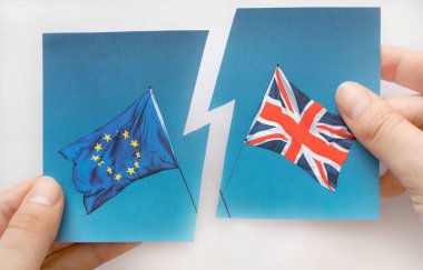 Avrupa Birliği ve İngiltere bayrakları, Brexit AB kavramı