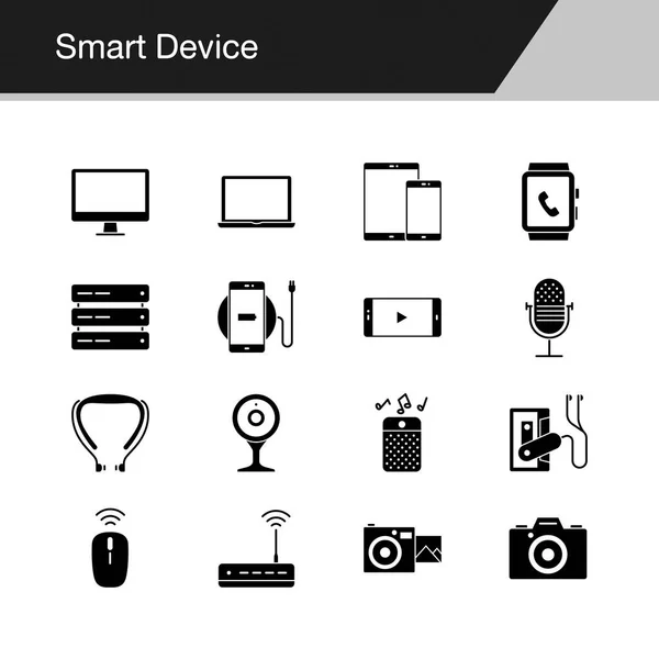 Ícones Dispositivos Inteligentes Design Para Apresentação Design Gráfico Aplicativo Móvel —  Vetores de Stock
