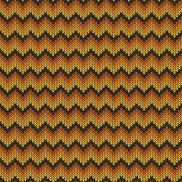 Pola Rajutan Abstrak Geometris Autumn Seamless Pattern Desain Untuk Sweter - Stok Vektor