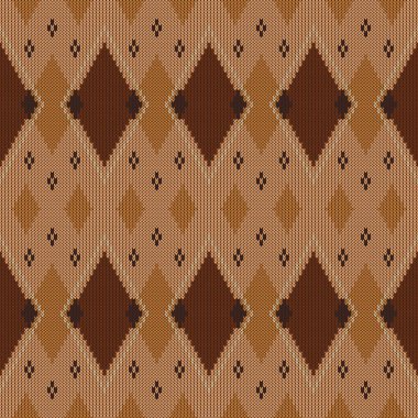 Geometrik soyut örme desen. Sonbahar seamless modeli. Kazak, eşarp, yorgan ya da giysi doku için tasarım. Vektör çizim.