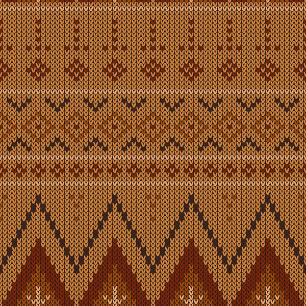 幾何学的な抽象的なニット パターン 秋のシームレスなパターン セーター スカーフ 布団や服のテクスチャのデザインします ベクトル図 — ストックベクタ