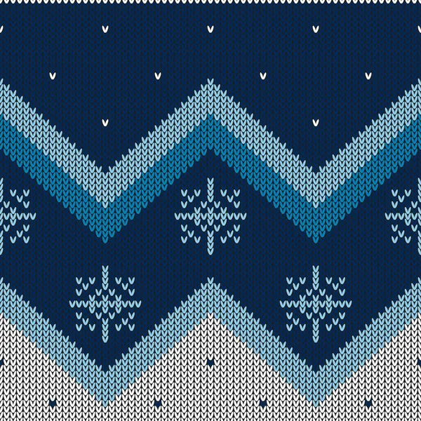 Weihnachten Abstraktes Strickmuster Weihnachten Nahtlose Muster Design Für Pullover Schal — Stockvektor