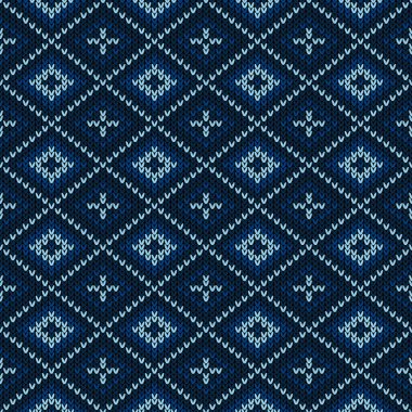 Noel örme desen. Kış geometrik seamless modeli. Kazak, eşarp, yorgan ya da giysi doku için tasarım. Vektör çizim.