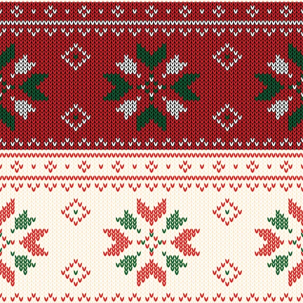 Weihnachten Strickmuster Winter Geometrisches Nahtloses Muster Design Für Pullover Schal — Stockvektor