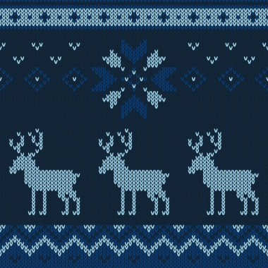 Noel örme desen. Kış geometrik seamless modeli. Kazak, eşarp, yorgan ya da giysi doku için tasarım. Vektör çizim.