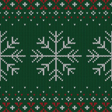Noel örme desen. Kış geometrik seamless modeli. Kazak, eşarp, yorgan ya da giysi doku için tasarım. Vektör çizim.