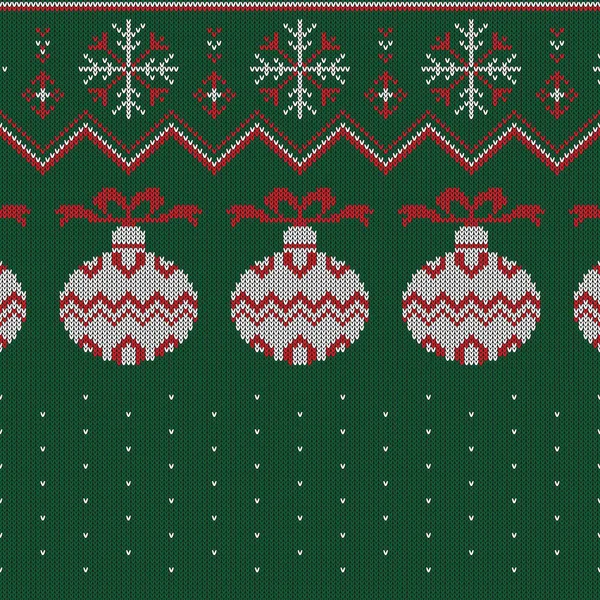 Boże Narodzenie Dzianiny Wzór Geometryczny Wzór Zima Projekt Dla Tekstury — Wektor stockowy