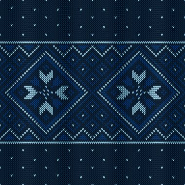 Noel örme desen. Kış geometrik seamless modeli. Kazak, eşarp, yorgan ya da giysi doku için tasarım. Vektör çizim.