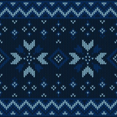 Noel örme desen. Kış geometrik seamless modeli. Kazak, eşarp, yorgan ya da giysi doku için tasarım. Vektör çizim.