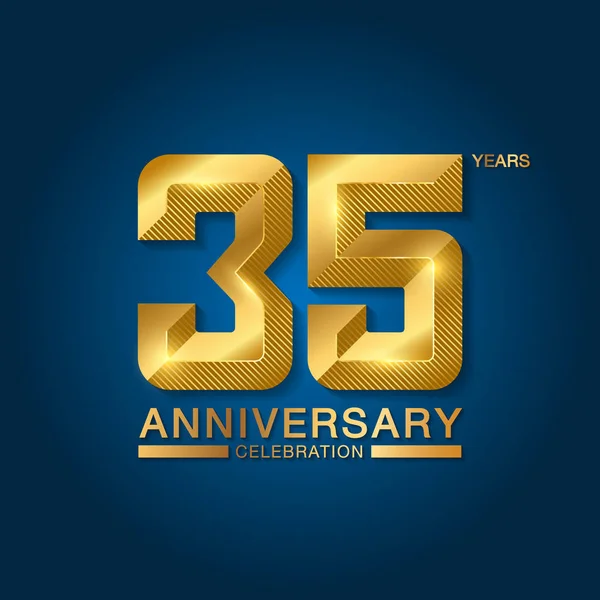 Years Anniversary Celebration Logotype Golden Anniversary Emblem Ribbon Design Booklet — Stock Vector
