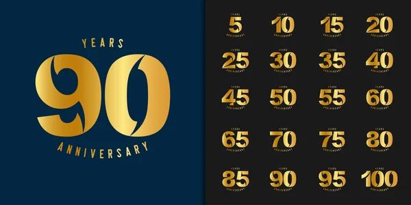 Golden anniversary celebration emblem design — Stock vektor