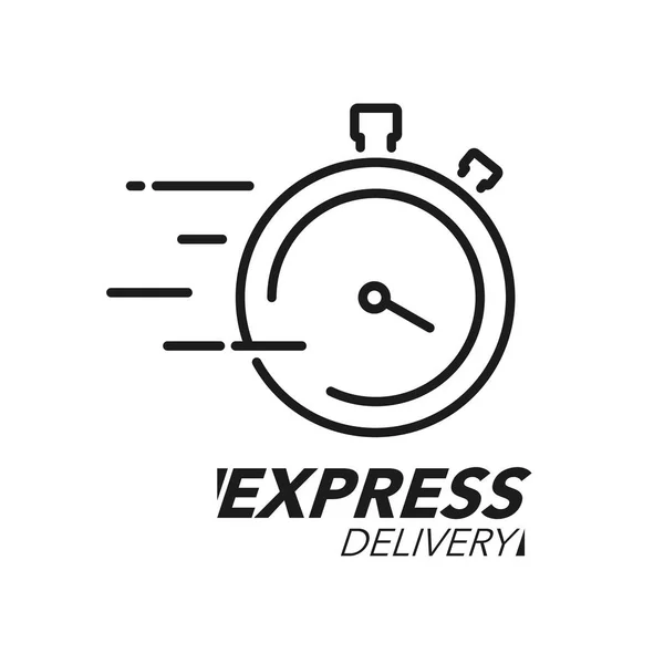 Concept d'icône de livraison express. icône de chronomètre pour le service, l'ordre, l'expédition rapide et mondiale . — Image vectorielle